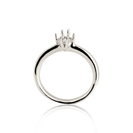 CASTED SOLITAIRE RING WITH GRIFF 1 ROUND THREAD AND 6 PRONGS AND ROUNG SHANK
