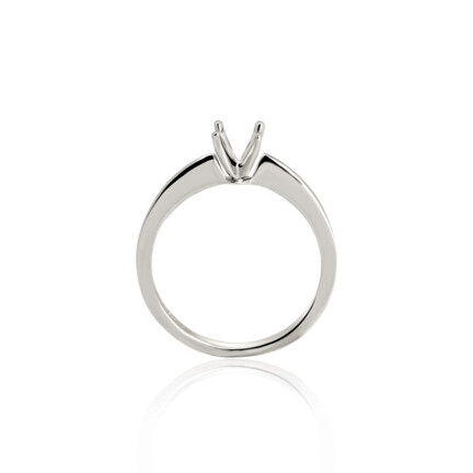 CASTED SOLITAIRE RING WITH CONICAL GRIFF 4 PRONGS AND PLATE SHANK