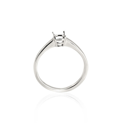CASTED SOLITAIRE RING WITH CONICAL GRIFF 4 PRONGS AND DOUBLE WIRE