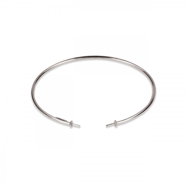 BRACCIALE RIGIDO CON PERNI PER PERLE