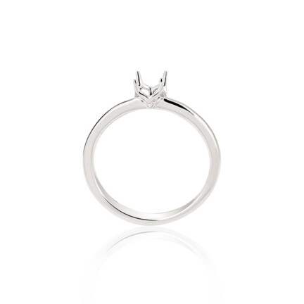 CASTED SOLITAIRE RING WITH NET GRIFF 4 PRONGS AND ROUND SHANK