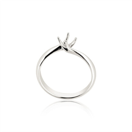 CASTED SOLITAIRE RING VALENTINE WITH GRIFF 4 PRONGS AND HALF ROUND SHANK