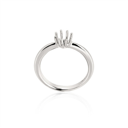 CASTED SOLITAIRE RING WITH GRIFF 8 SEPARATE PRONGS AND ROUND SHANK