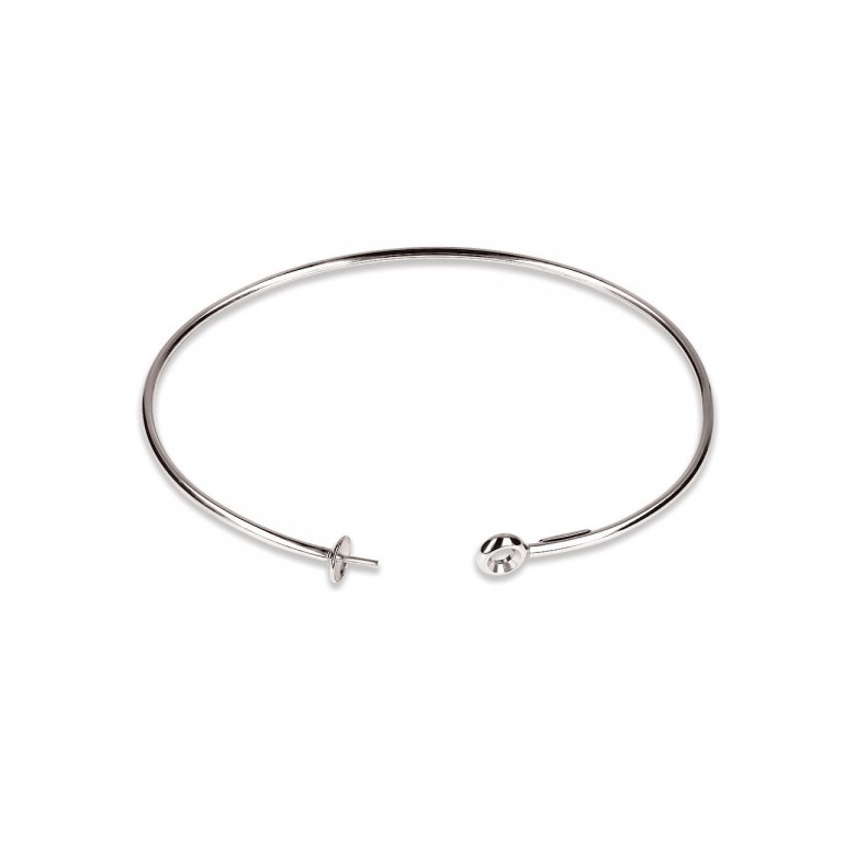BRACCIALE RIGIDO CON CASTONE E PERNO PER PERLA