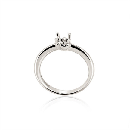 CASTED SOLITAIRE RING WITH HEART GRIFF 4 PRONGS AND ROUN SHANK